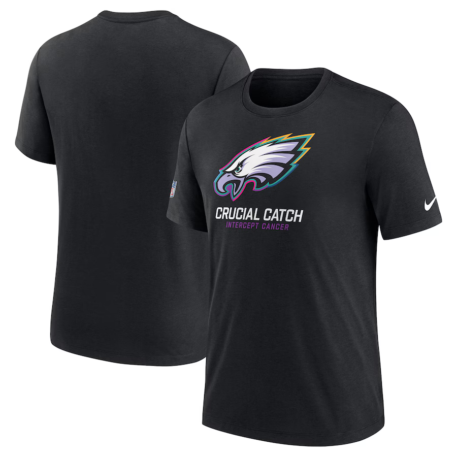 Men Philadelphia Eagles 2024 Nike NFL black T shirts #3  ->nfl t-shirts->Sports Accessory